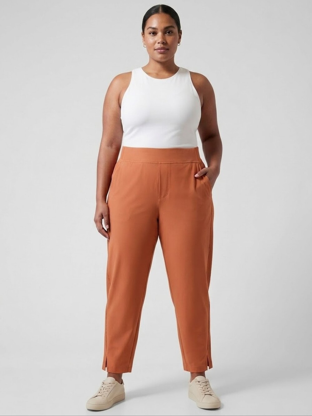 Athleta Brooklyn Ankle Pant Terracotta Orange Size 20 High Rise